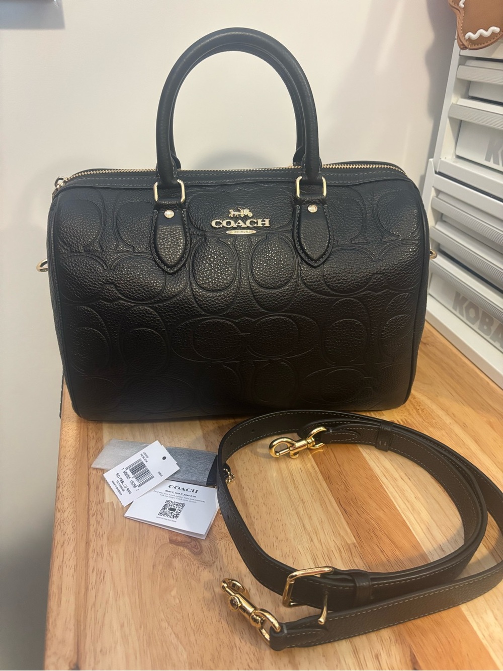 Coach Large rowan Embossed Leather Bag